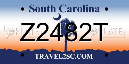 Z2482T South Carolina License Plate