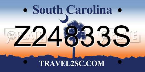 Z24833S South Carolina License Plate
