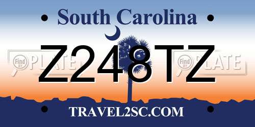 Z248TZ South Carolina License Plate