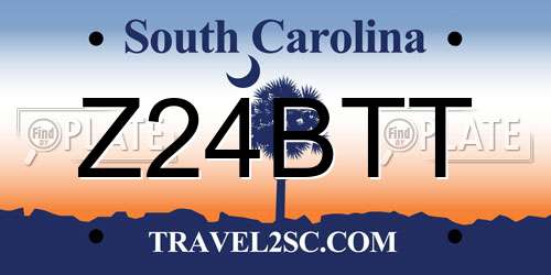 Z24BTT South Carolina License Plate