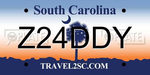 Z24DDY South Carolina License Plate
