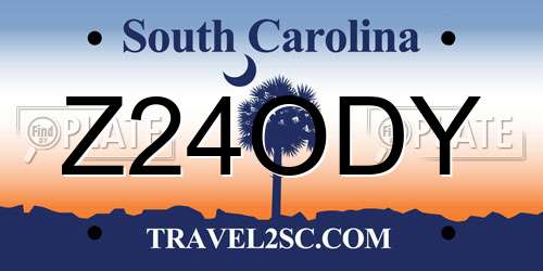 Z24ODY South Carolina License Plate