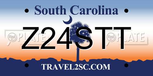 Z24STT South Carolina License Plate