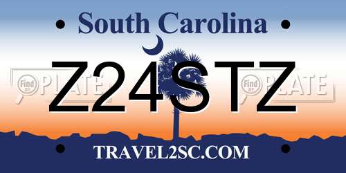 Z24STZ South Carolina License Plate
