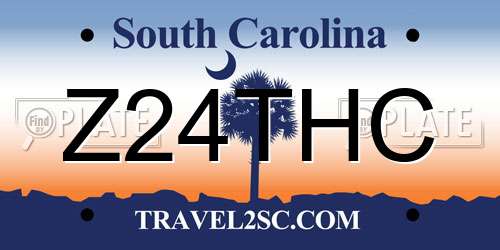 Z24THC South Carolina License Plate
