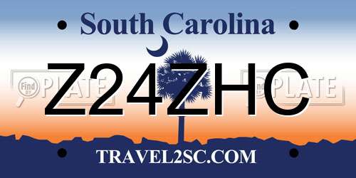 Z24ZHC South Carolina License Plate