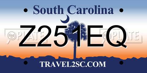 Z251EQ South Carolina License Plate