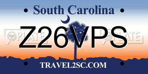 Z26VPS South Carolina License Plate