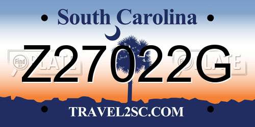 Z27022G South Carolina License Plate