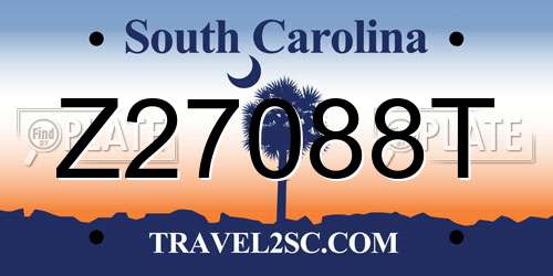 Z27088T South Carolina License Plate