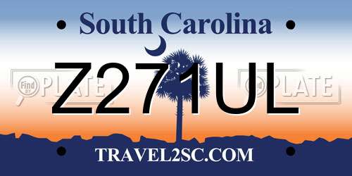 Z271UL South Carolina License Plate