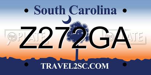 Z272GA South Carolina License Plate