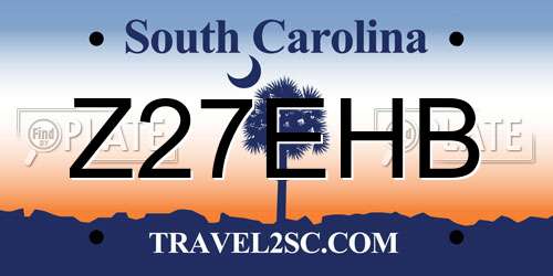 Z27EHB South Carolina License Plate