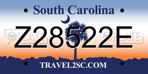 Z28522E South Carolina License Plate