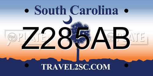 Z285AB South Carolina License Plate