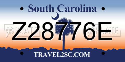 Z28776E South Carolina License Plate