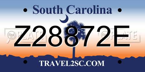 Z28872E South Carolina License Plate