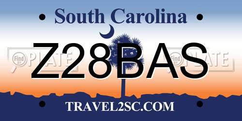 Z28BAS South Carolina License Plate