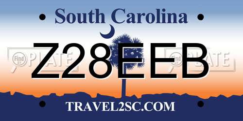 Z28EEB South Carolina License Plate