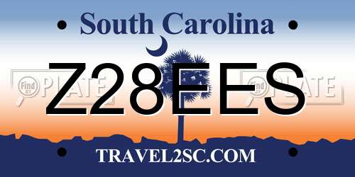Z28EES South Carolina License Plate