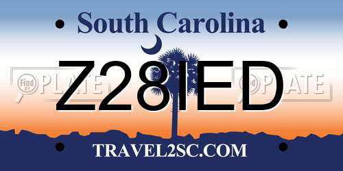 Z28IED South Carolina License Plate