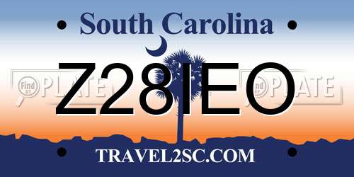 Z28IEO South Carolina License Plate