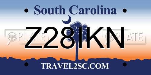 Z28IKN South Carolina License Plate