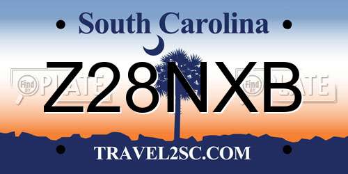 Z28NXB South Carolina License Plate
