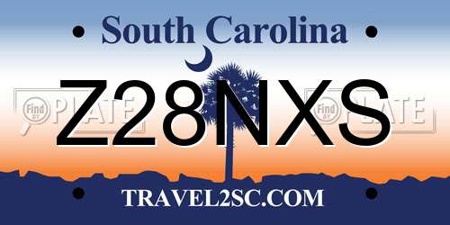 Z28NXS South Carolina License Plate