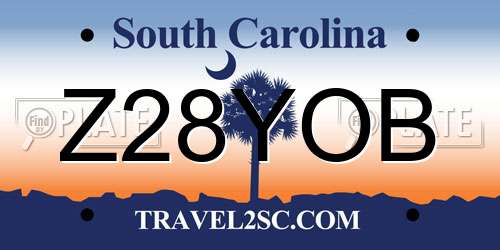 Z28YOB South Carolina License Plate