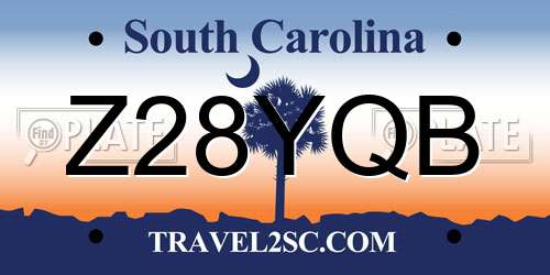 Z28YQB South Carolina License Plate
