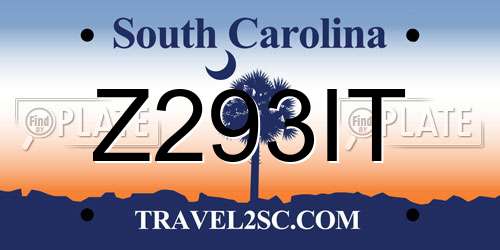 Z293IT South Carolina License Plate
