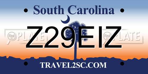 Z29EIZ South Carolina License Plate