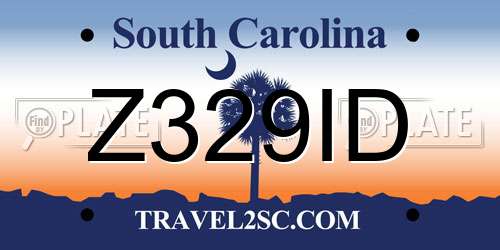 Z329ID South Carolina License Plate