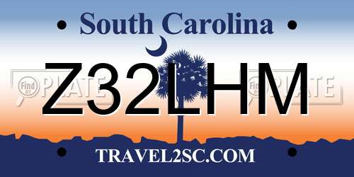 Z32LHM South Carolina License Plate