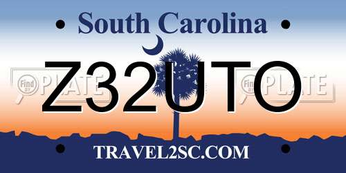 Z32UTO South Carolina License Plate