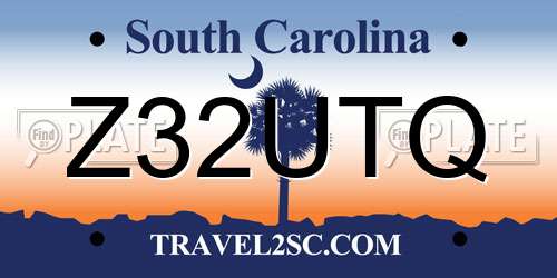 Z32UTQ South Carolina License Plate