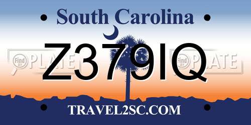 Z379IQ South Carolina License Plate