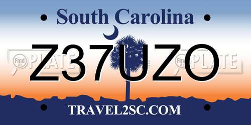 Z37UZO South Carolina License Plate