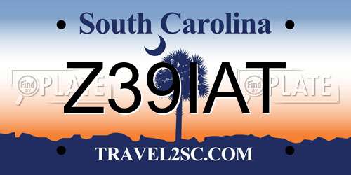 Z39IAT South Carolina License Plate