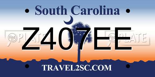 Z407EE South Carolina License Plate