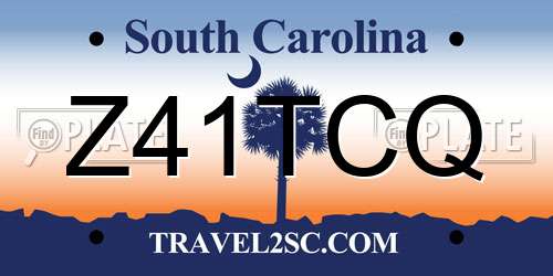 Z41TCQ South Carolina License Plate