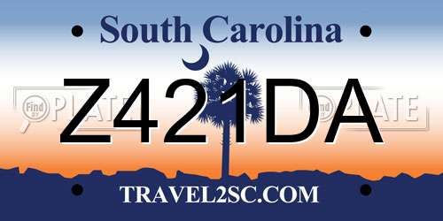 Z421DA South Carolina License Plate