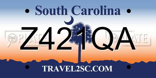 Z421QA South Carolina License Plate