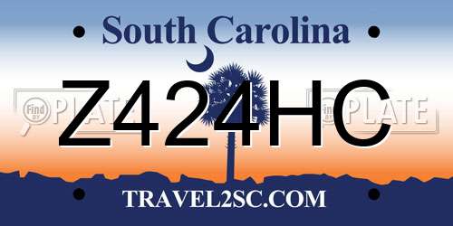 Z424HC South Carolina License Plate