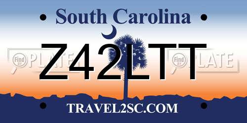 Z42LTT South Carolina License Plate