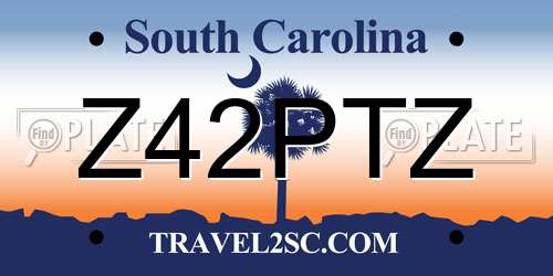Z42PTZ South Carolina License Plate