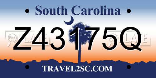 Z43175Q South Carolina License Plate