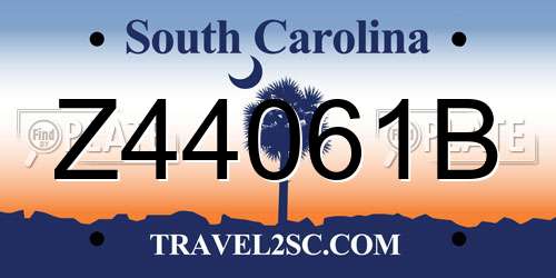 Z44061B South Carolina License Plate