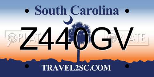 Z440GV South Carolina License Plate